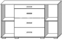 Комод Sokme Марк 1500 Венге Магия/Дуб Родос фото №2 — интернет-магазин Desire.md