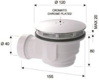 Сифон для душевого поддона Remer 914120 фото №2 — интернет-магазин Desire.md