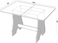 Masă pentru bucătărie Fabrik Home Stejar Sonoma imaginea #2 — magazin online Desire.md