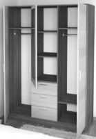 Шкаф Bafimob S-140 3S Wenge фото №2 — интернет-магазин Desire.md