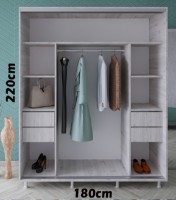 Шкаф-купе Bafimob D-180 Shamoni фото №2 — интернет-магазин Desire.md