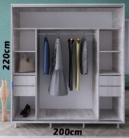 Шкаф-купе Bafimob D-200 Shamoni фото №2 — интернет-магазин Desire.md