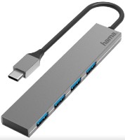 Разветвитель Hama USB-C Hub 4 Ports USB 3.2 Gen1 (00200101)