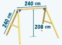 Стойка для двухместной качели PlayPark Dublu din Lemn PP- 46