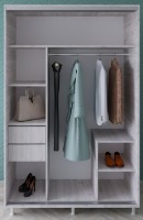 Dulap cu uşi glisante Bafimob DX-140 Gr Mokka imaginea #2 — magazin online Desire.md