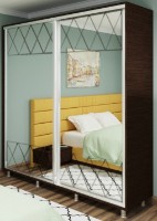 Dulap cu uşi glisante Bafimob DX-200 Gr Mokka imaginea #1 — magazin online Desire.md