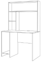 Письменный стол Моби Комфорт 12.72 Дуб Серый Крафт K 002 PW/Шелковый Камень фото №2 — интернет-магазин Desire.md