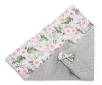 Plic pentru bebeluși Sensillo Velvet Wrap Flowers Grey (4231) imaginea #2 — magazin online Desire.md