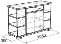 Тумба под ТВ Олмеко Виста-15 Ясень Шимо Тёмный/Венге фото №3 — интернет-магазин Desire.md