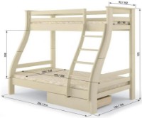 Детская кровать Mebigrand Аляска 120х80х200см Белый фото №3 — интернет-магазин Desire.md