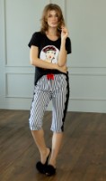 Pijama Ajoure T23359 Stripes Black 3XL
