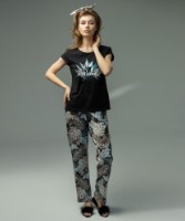 Пижама Ajoure T23384 Leaves Black L
