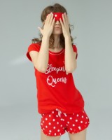 Пижама Ajoure T23458 Sleeping Gueen Red/Bulina Alba L