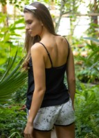 Pijama Ajoure TV23396 Negru Print Floral L imaginea #2 — magazin online Desire.md