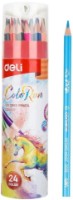 Creioane colorate Deli ColoRun Tube 24pcs