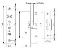 Lăcată pentru ușă Kale Kilit 155 B imaginea #2 — magazin online Desire.md