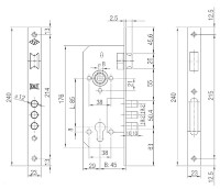 Дверной замок Kale Kilit 2000 152/3MR фото №2 — интернет-магазин Desire.md