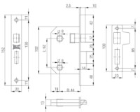 Дверной замок Kale Kilit 251 WC фото №2 — интернет-магазин Desire.md
