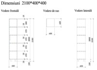 Стеллаж Mobildor-Lux Birou-3 40x210 (10008839) фото №2 — интернет-магазин Desire.md