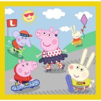 Puzzle Trefl 3in1 Peppa's happy day (34849)