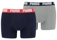 Сhiloţi pentru bărbați Puma Basic Boxer 2P Blue/Grey Melange S (521015001036) imaginea #1 — magazin online Desire.md