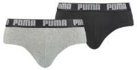 Мужские трусы Puma Basic Brief 2P Dark Grey Melange/Black L (521030001691) фото №1 — интернет-магазин Desire.md