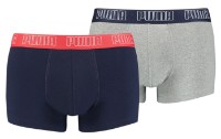 Мужские трусы Puma Basic Trunk 2P Blue/Grey Melange XL (100000884006) фото №1 — интернет-магазин Desire.md