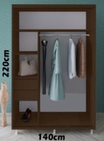 Dulap cu uşi glisante Bafimob D-140 Gr Wenge imaginea #2 — magazin online Desire.md