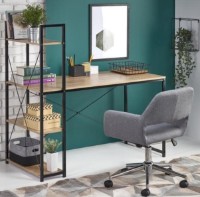 Письменный стол Halmar Narvik B1 Black/Oak Sonoma фото №2 — интернет-магазин Desire.md