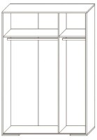 Шкаф Sokme Франческа 3Д Дуб Вотан/Белый фото №2 — интернет-магазин Desire.md