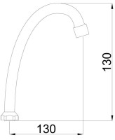 Излив для смесителя Rubineta J 18x200mm (633004) фото №2 — интернет-магазин Desire.md