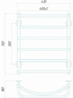 Полотенцесушитель Deffi Aquamix P6 400x700 фото №2 — интернет-магазин Desire.md