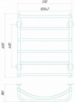 Полотенцесушитель Deffi Aquamix P6 500x600 фото №2 — интернет-магазин Desire.md