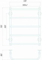 Полотенцесушитель Deffi Classic P5 500x700 фото №2 — интернет-магазин Desire.md