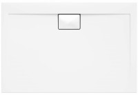 Cadița de duș Polimat Vegar White Square 100x80x1.5x4.5 (16241)