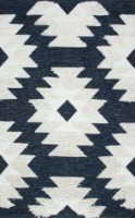 Covor Eko Hali Afro Kilim AFR 01 Navy White 0.80x1.50m