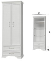 Шкаф Bravo мебель Грация ШР-2 Белый фото №2 — интернет-магазин Desire.md
