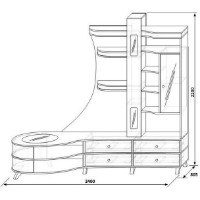 Living КМК Орфей 12 L Nuc Ciocolata/Stejar Shamoni (0365.2) imaginea #2 — magazin online Desire.md