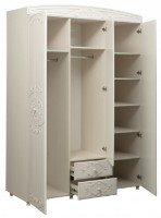 Шкаф Олмеко Каросина 3Д Патина/Вудлайн Кремовый/Сандал Белый фото №2 — интернет-магазин Desire.md