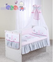 Lenjerie de pat pentru copii Albero Mio Little Bunny Pink (C-5 K023)