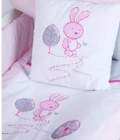 Lenjerie de pat pentru copii Albero Mio Little Bunny Pink (C-6 K023)