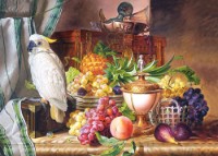 Puzzle Castorland 3000 Still Life With Fruit and a Cockatoo, Josef Schuster (C-300143)