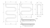 Uscător de prosoape Laris 25 PS3 500х500 Elektro L imaginea #2 — magazin online Desire.md