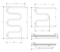 Полотенцесушитель Laris Coil 32 w/shelves PS3 500x500