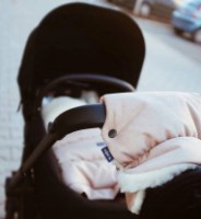 Муфта-рукавички на детскую коляску Womar Zaffiro IMove Шерстяные слитные Бежевые