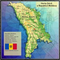 Art Maps Harta fizică a Moldovei (200028)
