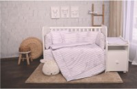 Lenjerie de pat pentru copii Lorelli Trend Ranforce Grey Striped (20800055401) 