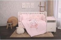 Lenjerie de pat pentru copii Lorelli Trend Ranforce Pink Ballerina Bear (20800055101)