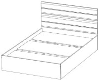 Кровать SV-Мебель №1 Дуб Венге/Жемчуг 1,4м