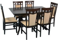 Set masă și scaune Evelin HV 32V Chocolate + 6 стульев Deppa R Chocolate/F-787 Beige